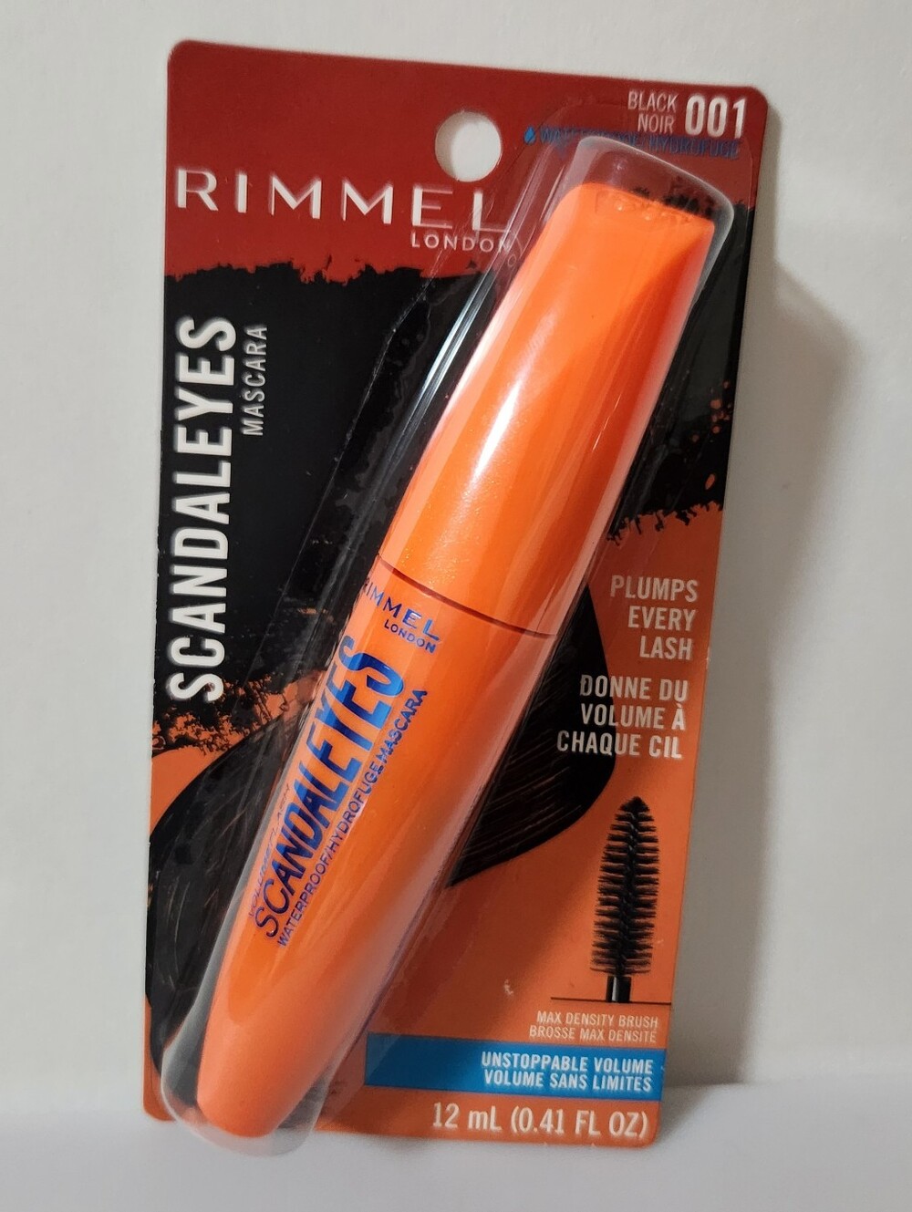 #001 Black Rimmel London Scandaleyes Mascara Waterproof